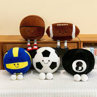 Creative Sports Ball Plush Toy Pillow - Football, Basketball, Volleyball, Rugby Doll Ornament