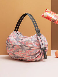 Foldable Accordion Shopping Bag Large Capacity Reusable Tote for Groceries Travel