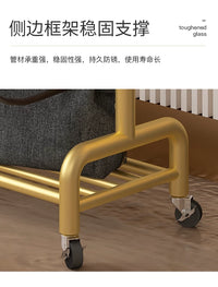 Freestanding Garment Rack with Shoe Shelf and Wheels for Bedroom, Living Room, Balcony