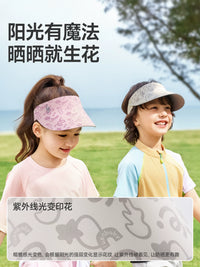 Kids' Reversible Sun Hat UV Protection Outdoor Beach Visor for Boys and Girls