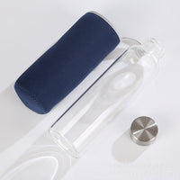 Borosilicate Glass Water Bottle with Protective Sleeve for Sports and Daily Use