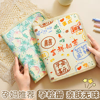 A5 Maternity Fabric Zippered Pregnancy Check-up Organizer Folder with Pockets