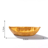 Miniature Floating Boat Model Ornaments for Micro Landscape Fish Tank Decor