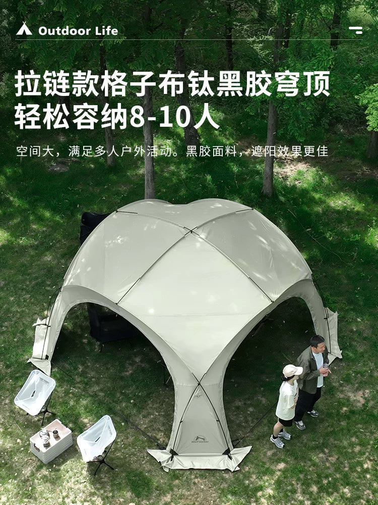 Wolf Walker Titanium Blackout Dome Tent with Chimney Port for Outdoor Camping
