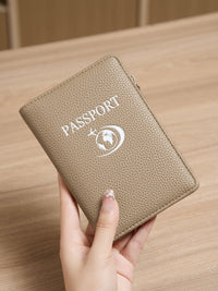 Multi-functional RFID Passport Holder with Lychee Pattern, Travel Document Organizer