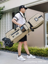 Boyea Lightweight Golf Club Travel Bag with Wheels, Waterproof Hard Shell Golf Aviation Bag