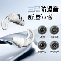 Noise Cancelling Ear Plugs for Sleep, Snoring, and Study - Reusable Silicone Earplugs