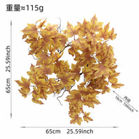 65cm Artificial Pumpkin Maple Leaf Wreath for Autumn Harvest Thanksgiving Door Decor