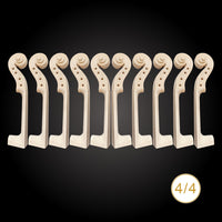 Maple Violin Scroll Head for 4/4, 3/4, 1/2, 1/4, 1/8 Violins - Unfinished Luthier Material