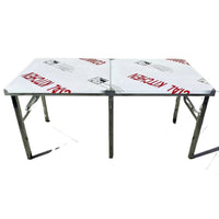 Portable Outdoor Stainless Steel Folding Table for BBQ, Camping, and Work
