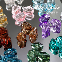 Irregular Faceted Glass Beads for DIY Jewelry Making