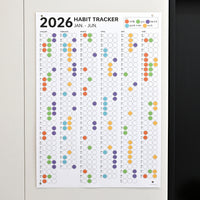 2026 Self-Discipline Habit Tracker Wall Calendar for Students