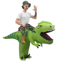 Inflatable Dinosaur Rider Costume for Adults and Kids - T-Rex Halloween Party Outfit