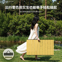 Portable Folding Camping Table and Chair Set with Carbon Steel Frame for Outdoor Picnic