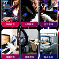 RGB Gaming Microphone for PC with Extended Gooseneck and HD Audio
