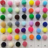 2cm High Elastic Pompoms for DIY Crafts and Apparel Decoration, Bulk Wholesale Available in 46 Colors