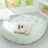 Cartoon Pet Bed with Removable Cooling Mat for Cats and Small Dogs, All Seasons