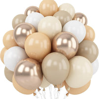 60-Pack 12-Inch Metallic & Matte Latex Balloons for Birthday Party Decorations