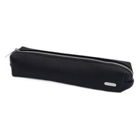 PU Leather Pencil Case for Students, Simple Solid Color Portable Stationery Pouch
