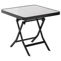 Foldable Round Dining Table, Portable Small Square Table for Renters, Modern Minimalist Outdoor Table
