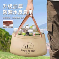 Portable Foldable Basin for Travel, Camping, and Home Use - Multi-functional Collapsible Bucket for Washing, Soaking, and Storage