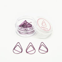 Teardrop Paper Clips, Rose Gold Metal Bookmark Clips, Creative Office & School Supplies