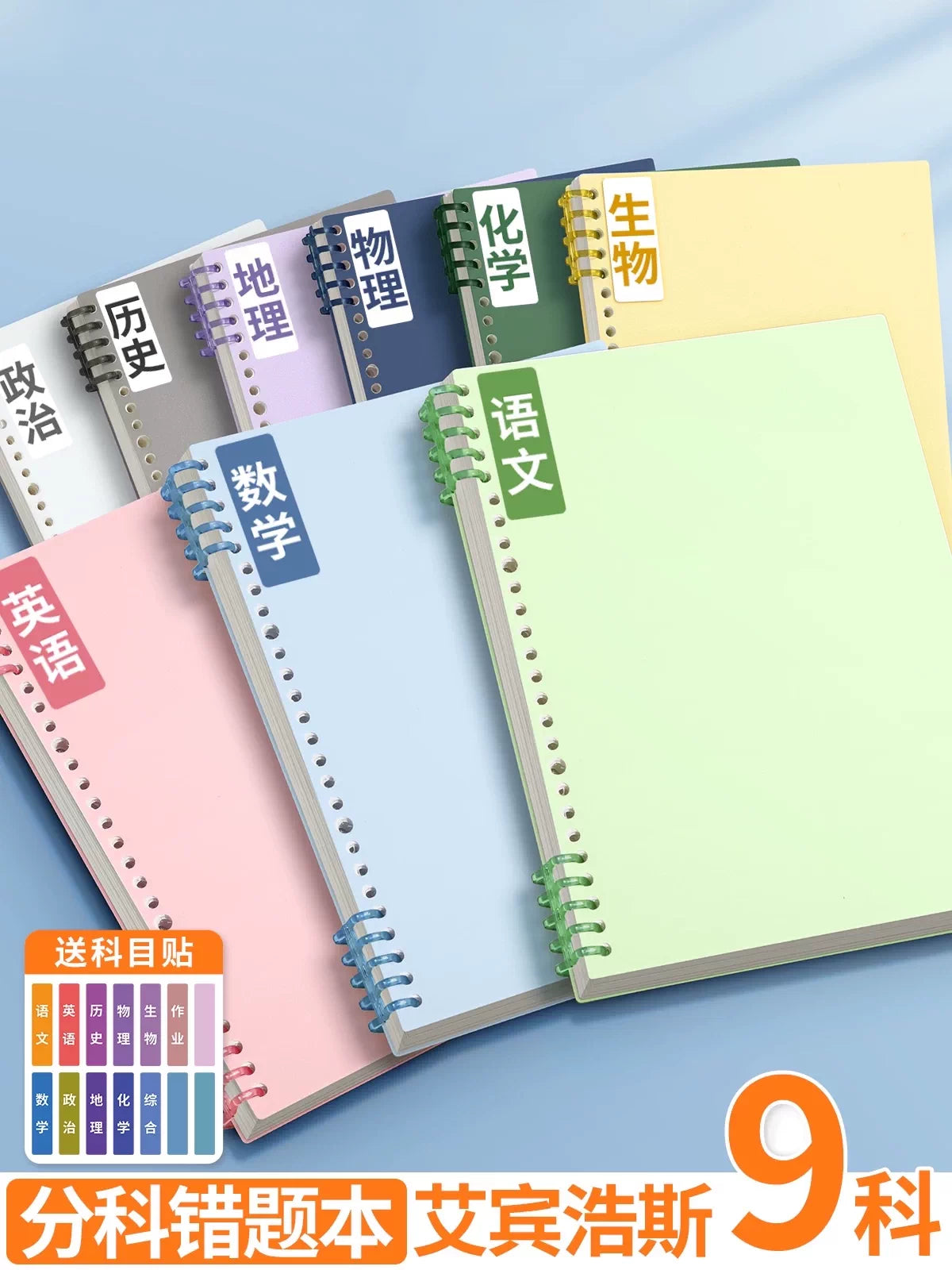 B5 Subject-Specific Error Notebook for Students - Detachable Correction Book with Ebbinghaus Forgetting Curve