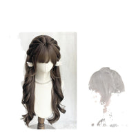 Half-Braided Flaxen Hazelnut Ash Brown Wig with Natural Look