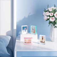 Mini U-Shaped Acrylic Photo Frame for Polaroid and Desktop Display