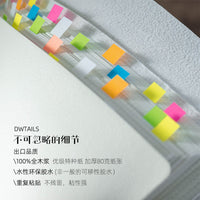 Kingjet Japanese Style Morandi/Fluorescent Index Sticky Notes Set for Reading and Marking