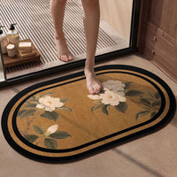 New Chinese Style Diatomaceous Earth Bath Mat Absorbent Quick Dry Non-Slip Floor Mat for Shower Room