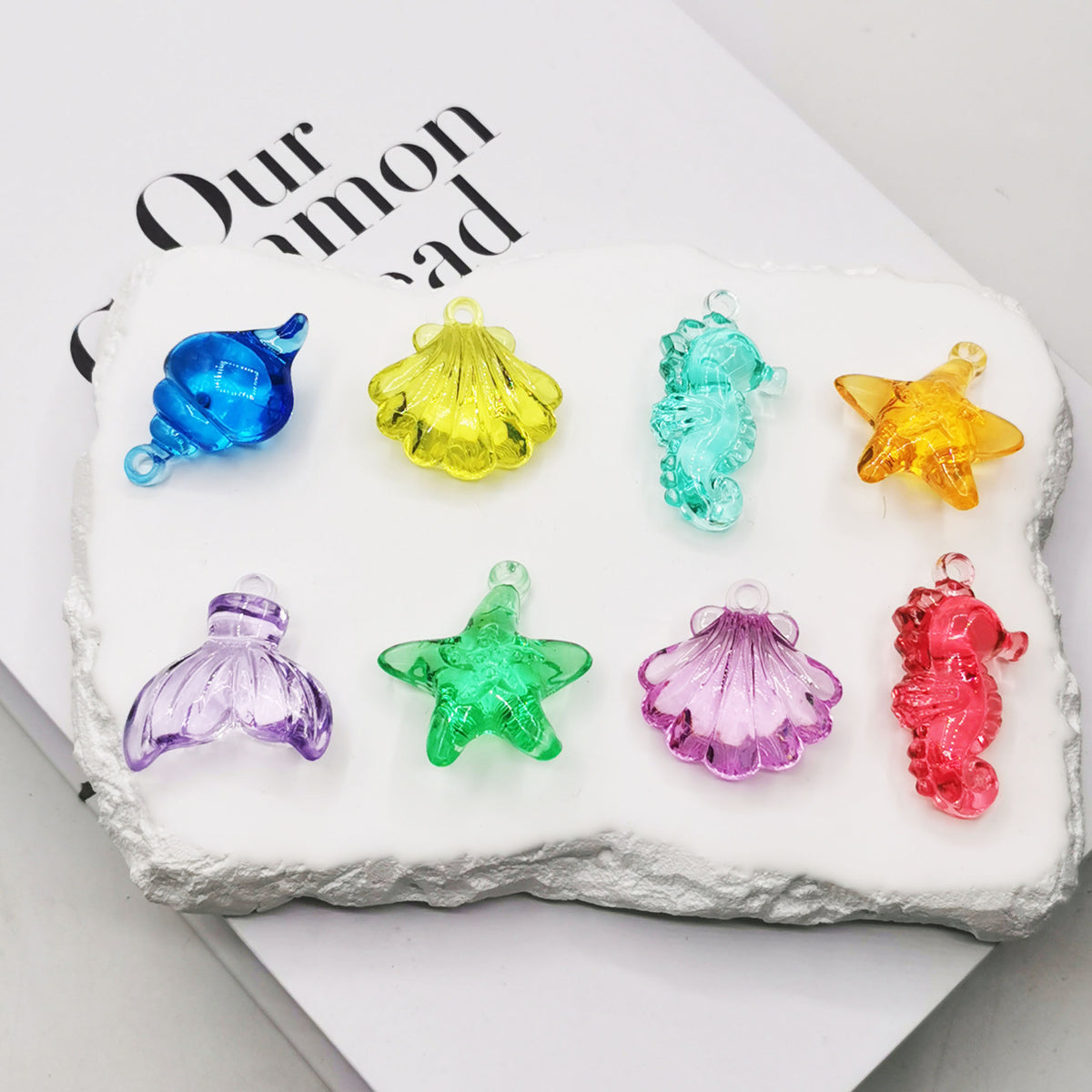 DIY Resin Ocean Shell Snail Charms for Crafts, Jewelry, Phone Cases, and Storage Boxes