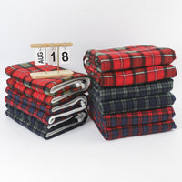 Scottish Plaid Flannel Fleece Blanket for Sofa, Office, and Travel