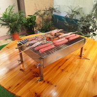 S9 Premium Stainless Steel Automatic Rotating BBQ Grill for Home Outdoor Electric Charcoal Roaster