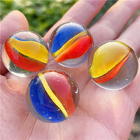 Retro Tri-Color Glass Marbles for Fish Tanks, Games, and Decoration