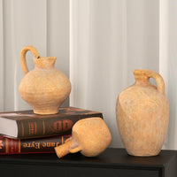 Vintage Ceramic Vase Rustic Distressed Pottery Decor
