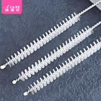 Portable Straw and Crevice Cleaning Brush Set for Makeup Brushes and Small Openings