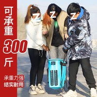 EVA Fishing Bucket Large Capacity Portable Foldable Live Fish Container with Lid Shoulder Strap