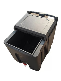 120L Commercial Mobile Ice Bin Cart with Wheels and Sliding Lid for Hotels