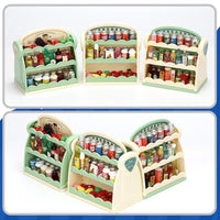 Miniature Double-Sided Display Shelf for Dollhouse