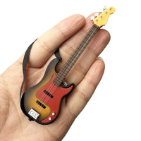 1:12 Dollhouse Miniature Guitar Model with Strap, Simulation Musical Instrument Toy for Dollhouse Decoration