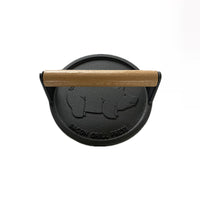 Cast Iron Bacon Press with Pig Design for Grilling and Frying