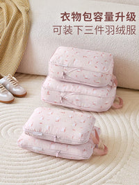 5-Piece Travel Compression Packing Cubes Set for Clothes, Underwear, and Shoes