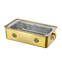 Portable Stainless Steel Charcoal Grill for Outdoor BBQ, Picnics, Tea Ceremony, and Bonfires