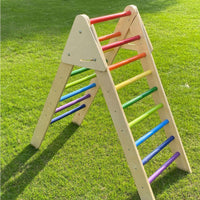 Wooden Kids Indoor Climbing Arch and Slide Set for Sensory Training and Balance Development