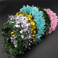 Metallic Artificial Leaf Garland for DIY Crafts and Floral Arrangements