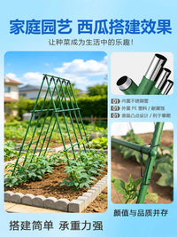 Garden Trellis for Climbing Plants, Heavy Duty Metal Arch Support for Cucumber, Loofah, Tomato, and Grape Vines