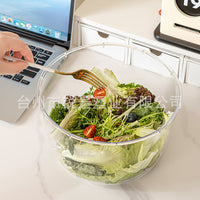 Manual Salad Spinner with Drain Basket for Washing Vegetables and Fruits