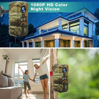 Low Power 4G Outdoor Camouflage Hunting Camera with Night Vision and Solar Panel