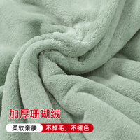 Salon Spa Towel Set - Thick Absorbent Coral Fleece Bath Towel, Hair Towel, and Massage Bed Sheet with Custom Logo Option